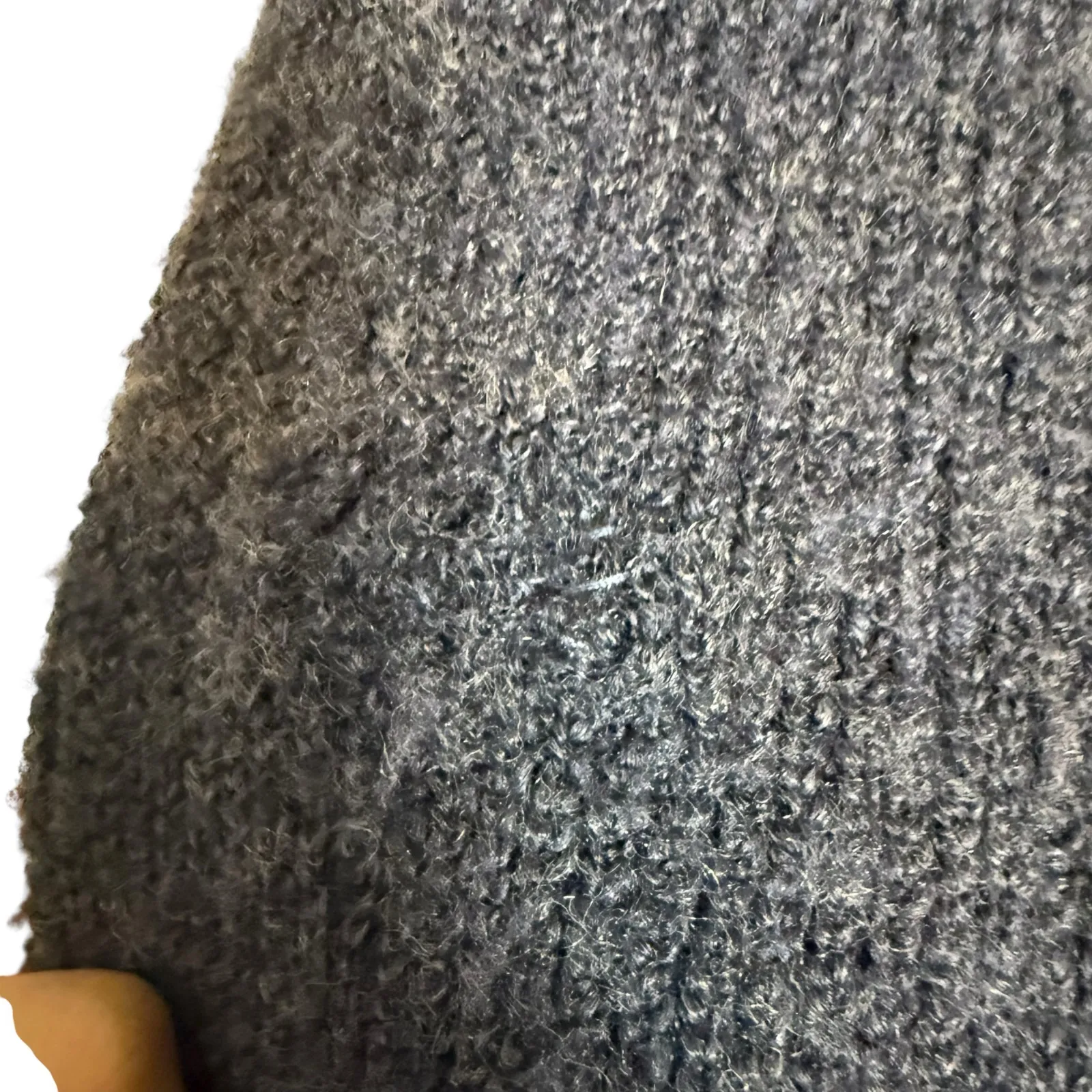 Central Park West Millie Navy Oversized Button Up Knit Cardigan Polo Sweater S - Image 9