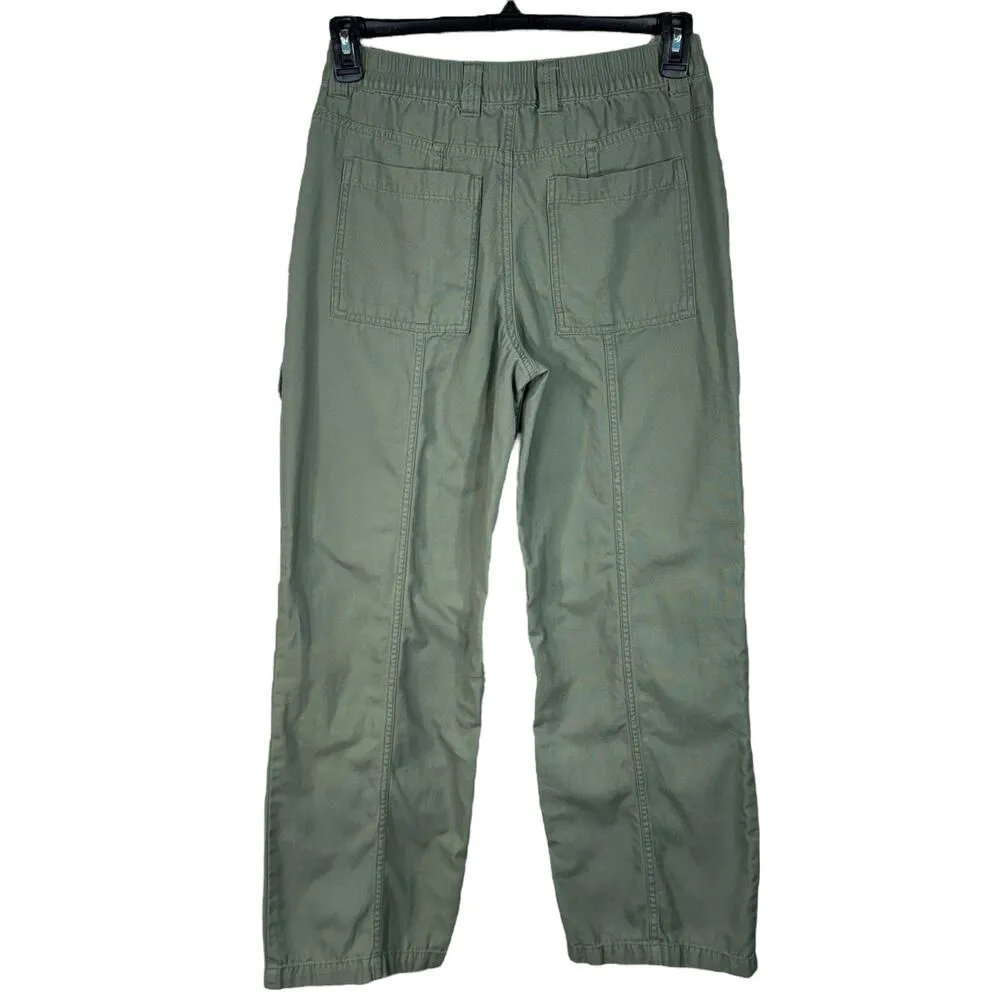 Aeropostale Small Utility Cargo Pants Hi-Rise Wide Leg Zip-Fly Olive Green Women - Image 5