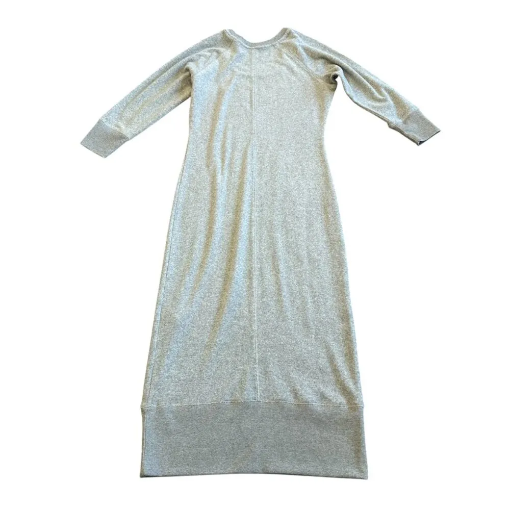 Equil x Lane Crawford Grey Terry Midi Dress Comfy Stretch Size Medium Women's Gray - Image 7