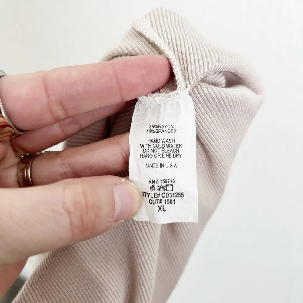 [VICI Collection] Beige Strappy Back State of Grace Ruched Midi Dress Size XL - Image 10