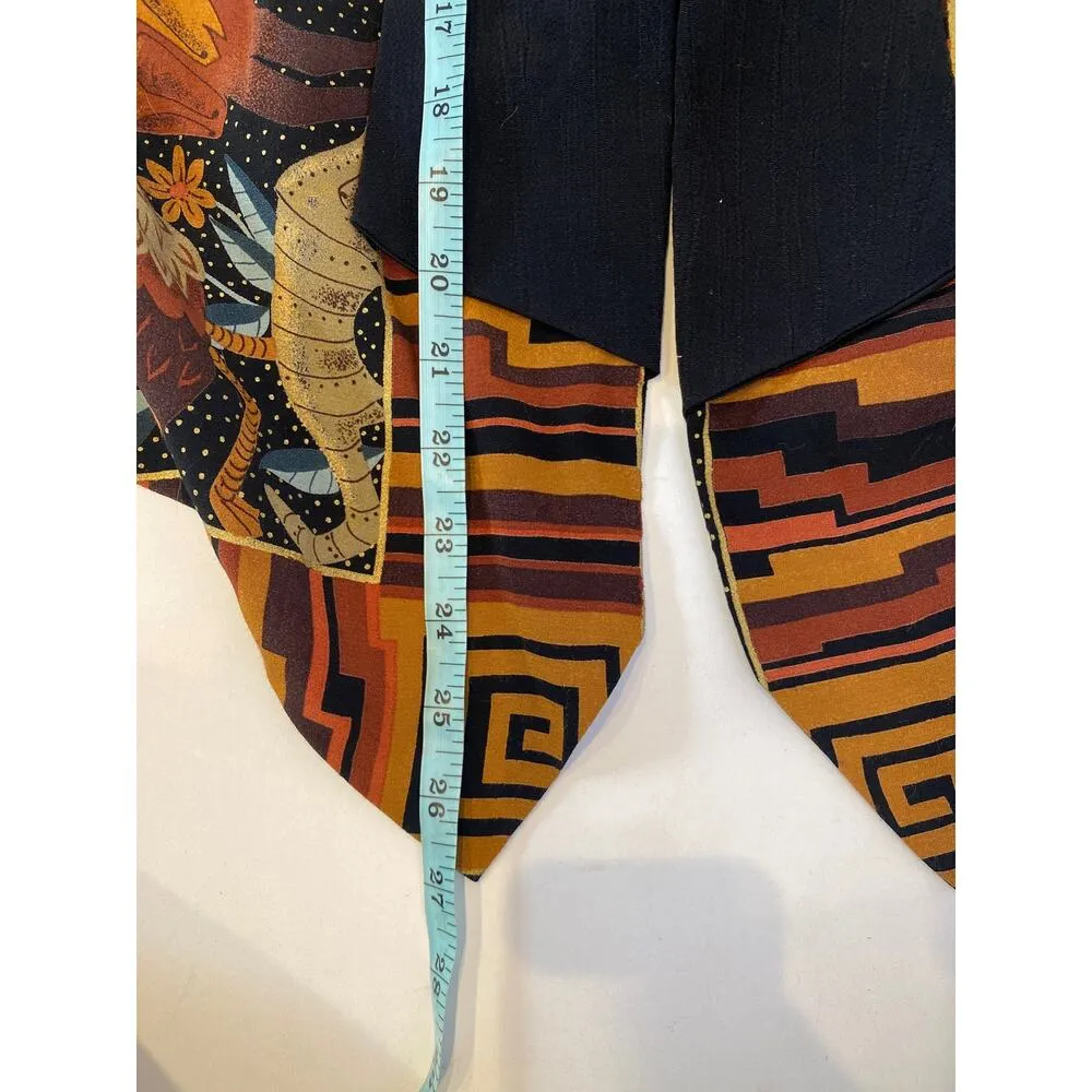 Vintage Haggerty Art Wear Tribal Animal Print Skirt & Vest Set XL/M Brown Black - Image 16