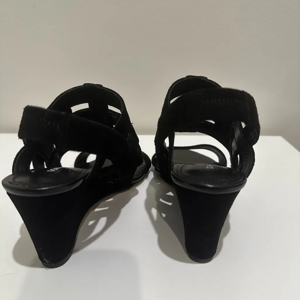 Donald J. Pliner Black Suede Wedges - Image 3