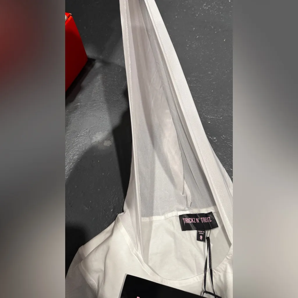 Dolls Kill White Top with Black Accents - Image 3