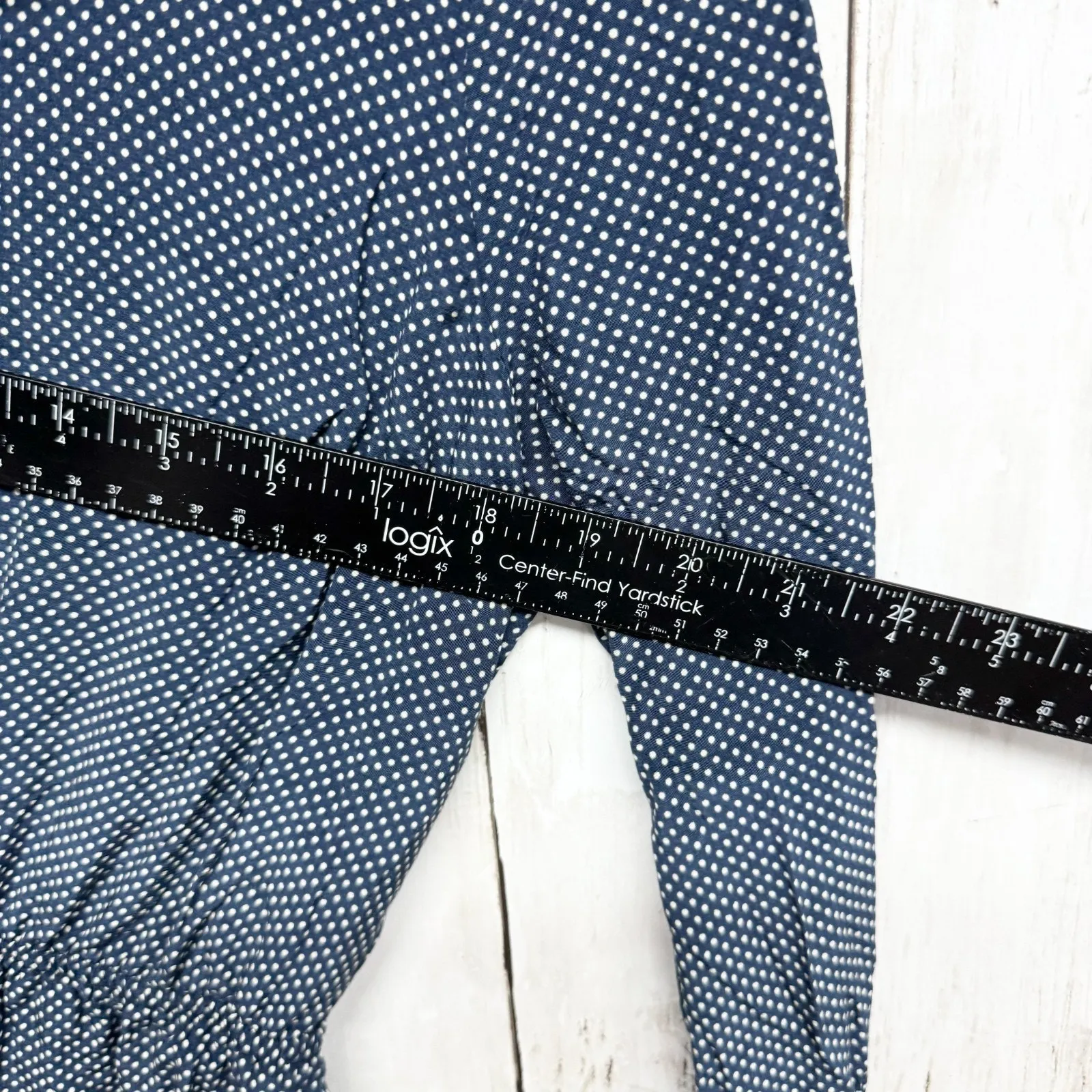 Avec Les Filles Dress Women Size Large Polka Dot Lace Trim Long Sleeve Mini Zip - Image 6