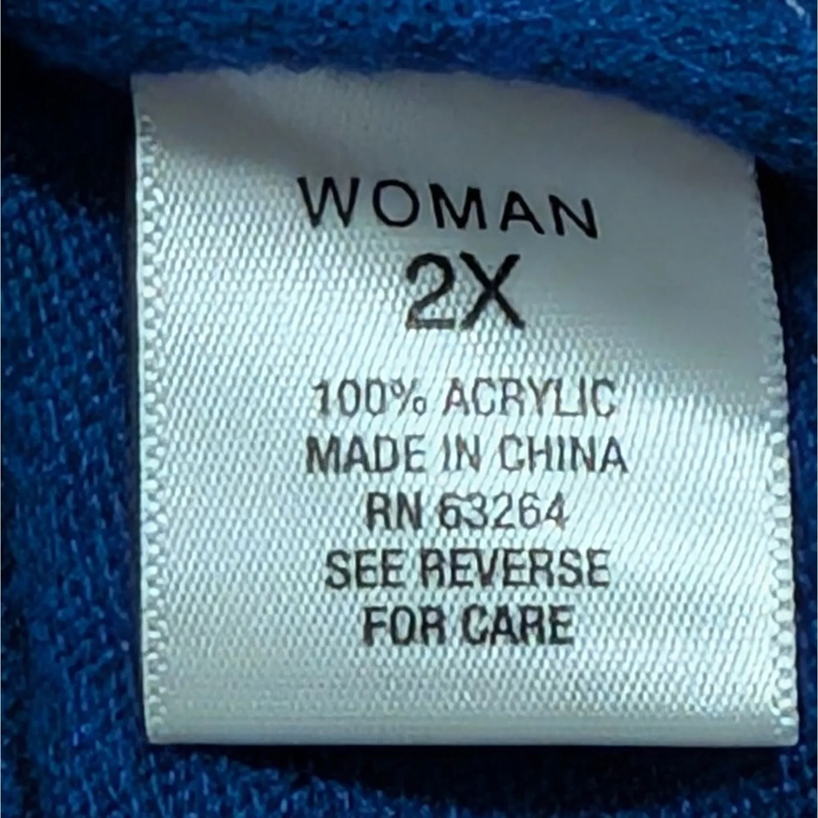 Roz & Ali Womens Plus 2X Royal Blue V‎ Neck Cold Shoulder Sexy Sweater EUC - Image 3