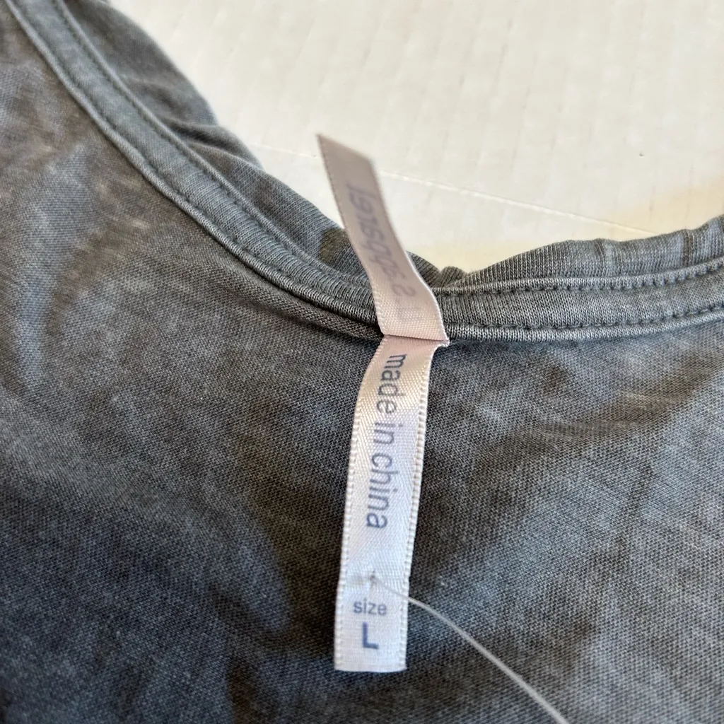 NWT U.S. Apparel Eagle Up Racerback Distressed Tank Top (Size Large) Gray - Image 3