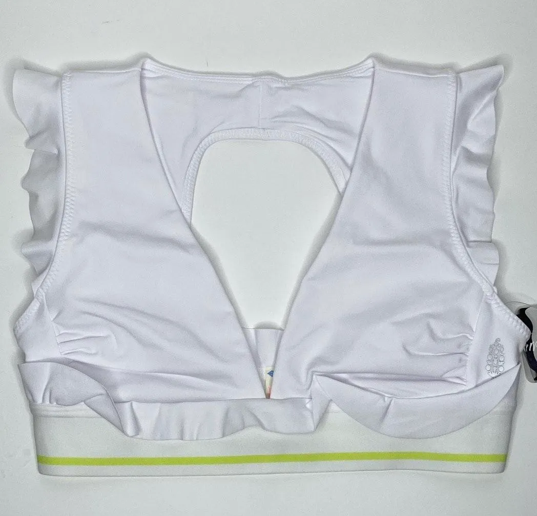 Free People Movement Ruffle Bra Small White - Image 5