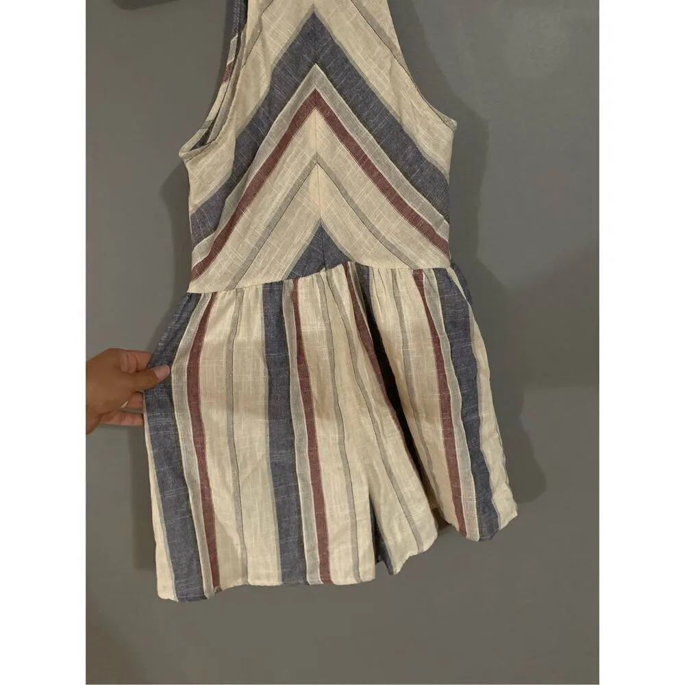 Shein Chevron And Stripe Round Neck Romper Size Small - Image 9