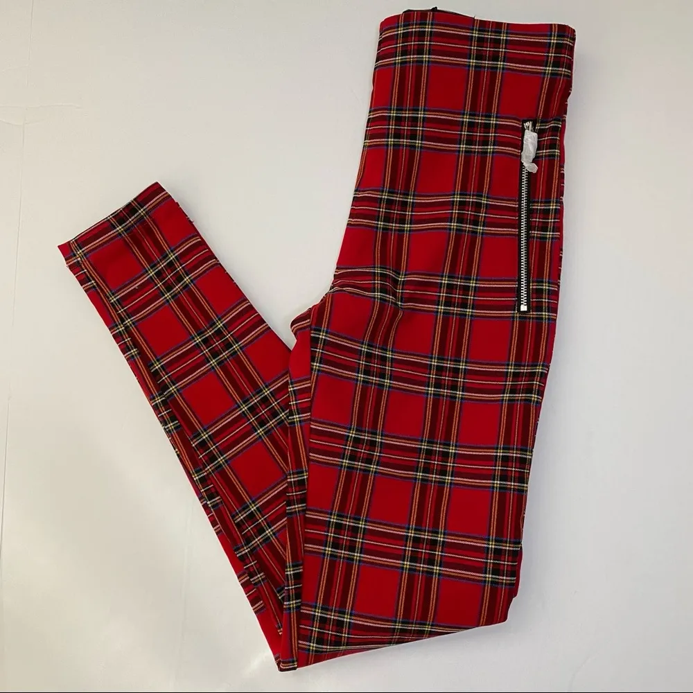 Zara Tartan Check Leggings - Image 7