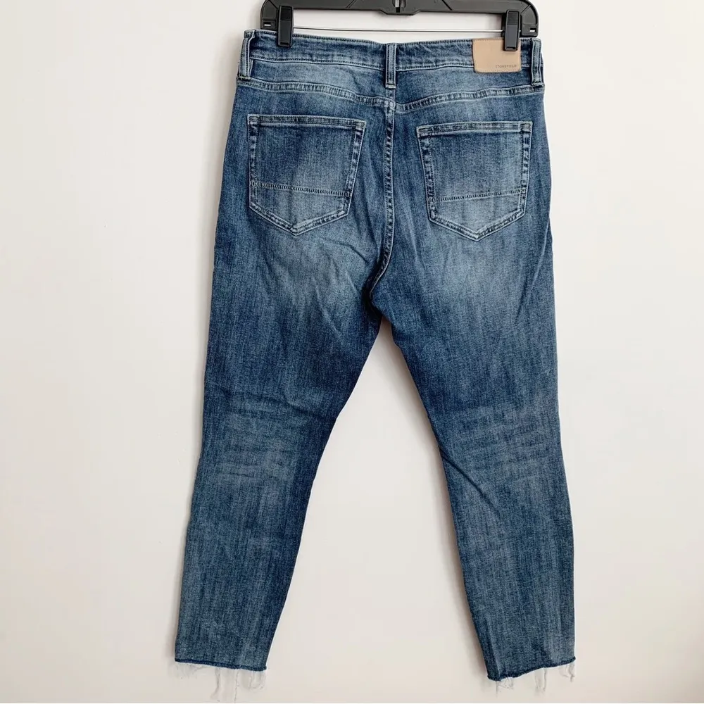 EUC Stonefield Conrad High Rise Ankle Skinny Button Fly Jeans Size 32x27 Blue - Image 7