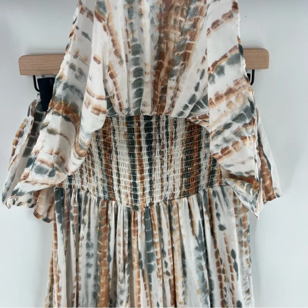 Free People‎ Summer Vibes Tie Dye Flounce Overlay Tube Jumpsuit - Image 6