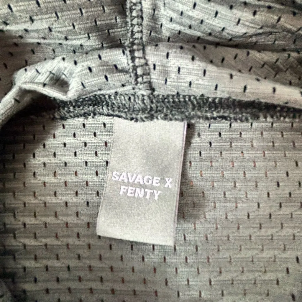 Savage X Fenty Women's Black Mesh Sleeveless Hoodie Size M‎ Size M - Image 3