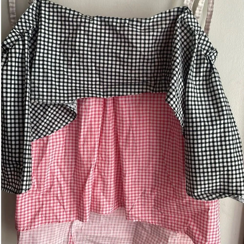 Eliza Faulkner Gingham Sleeveless Top Black Size M - Image 11