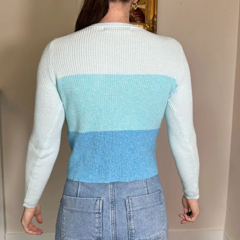 Lilly Pulitzer Blue Gradient Crew Neck Sweater Size XS - Image 4