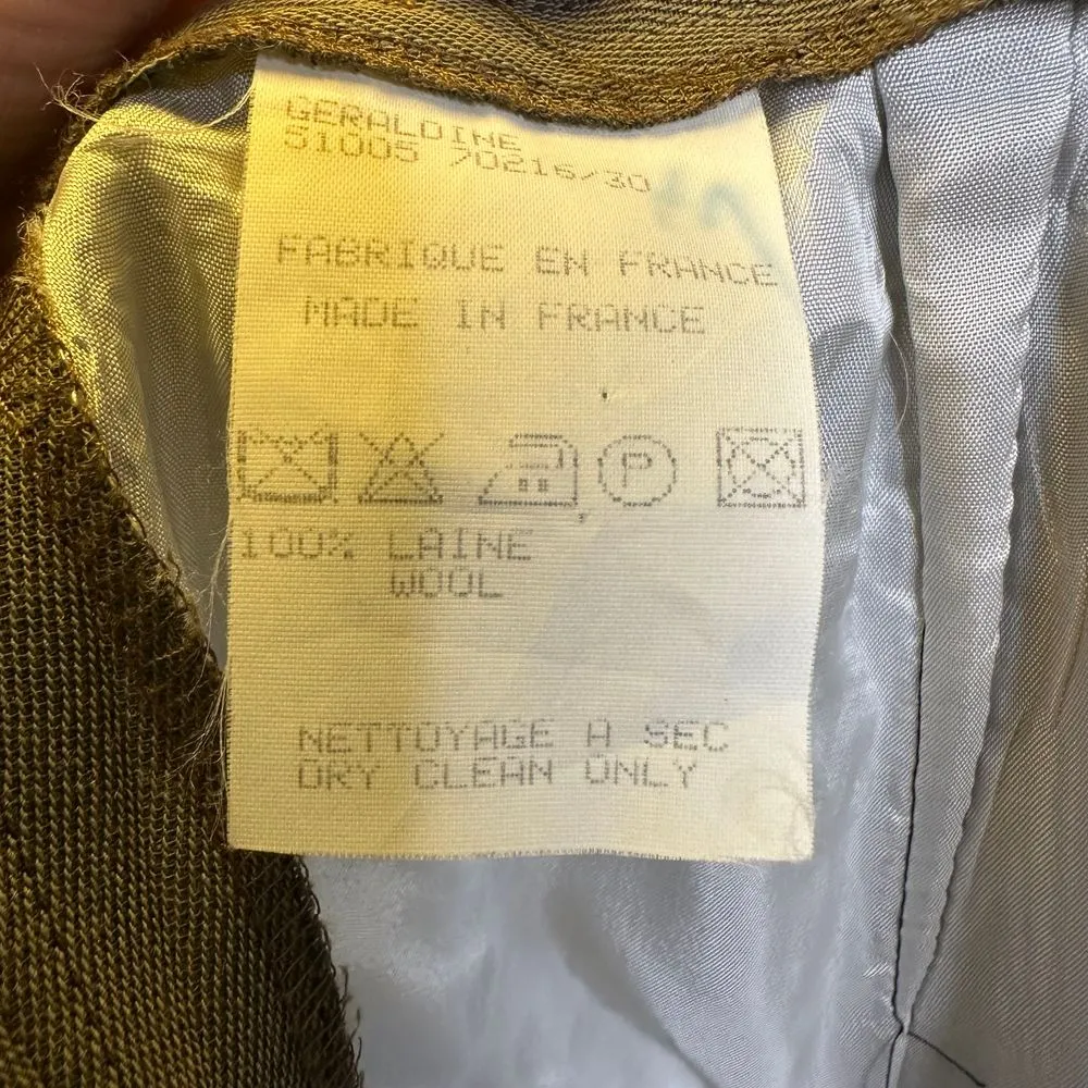 Vintage Bernard zins saks fifth ave women's wool slacks‎ trousers brown size 14 - Image 6