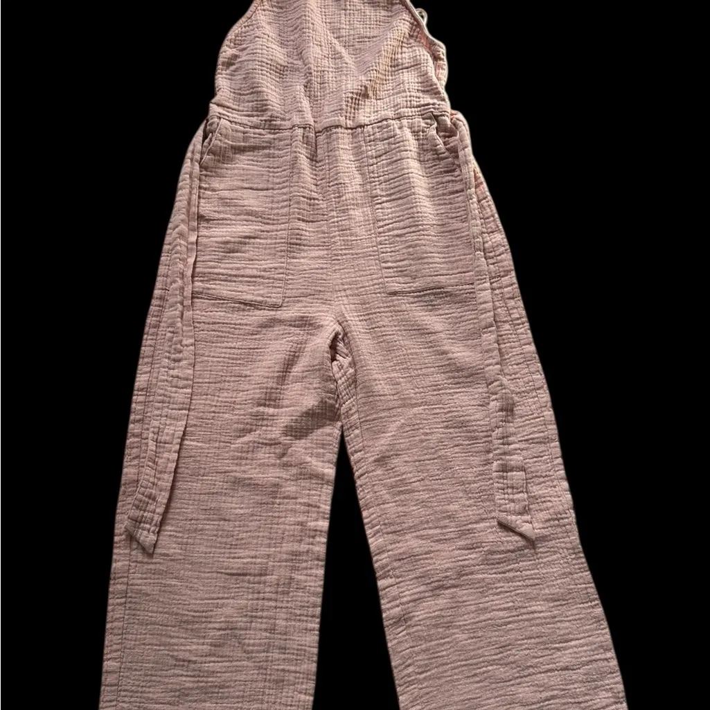 ZARA  Blush Pink Textured Jumpsuit - Image 2