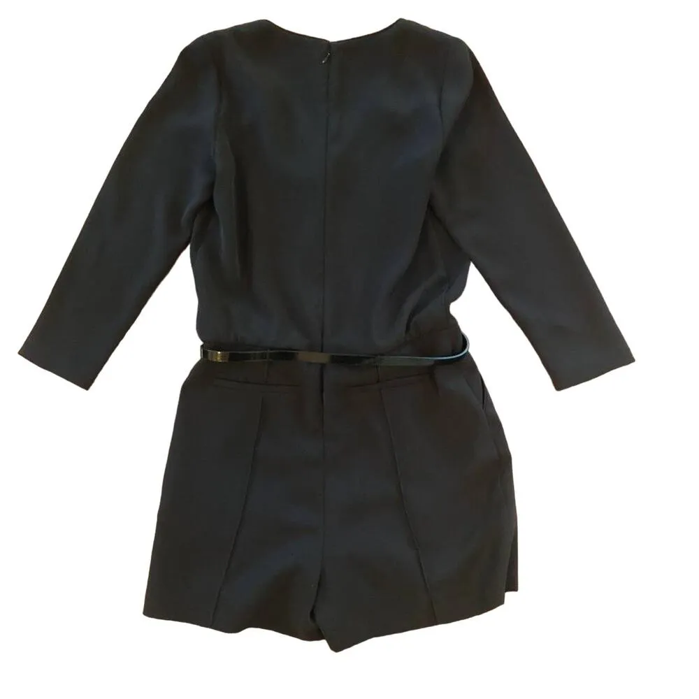 Ted Baker Black Belted Long-Sleeve Romper - Image 3