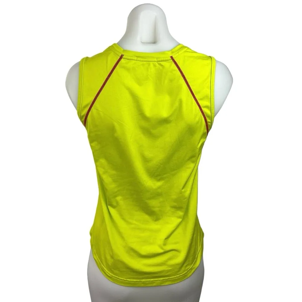Terez Yellow Crewneck Activewear Fitness Gym Sleeveless Pullover Tank Top Size S - Image 2