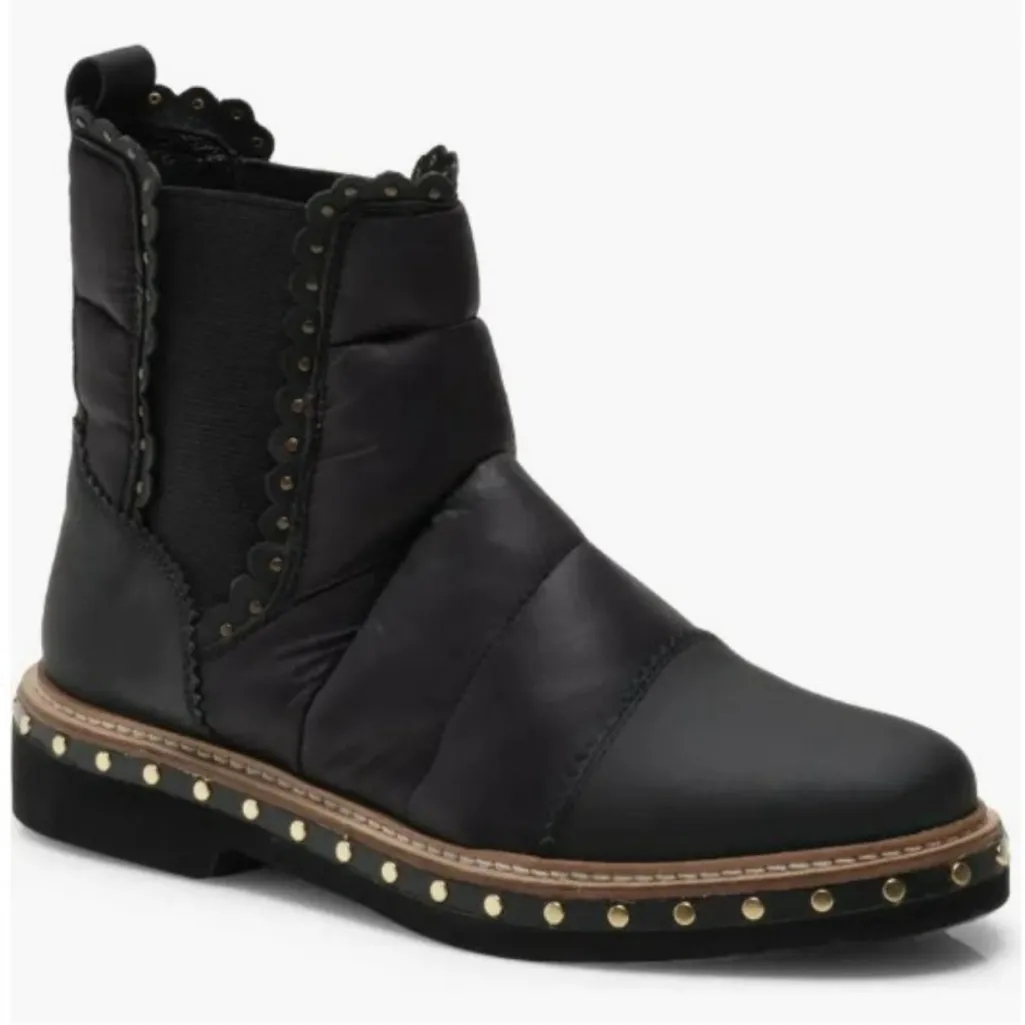 Free People Atlas Puffer Chelsea Boot Black Size 38.5 (US 8) New in Box - Image 12