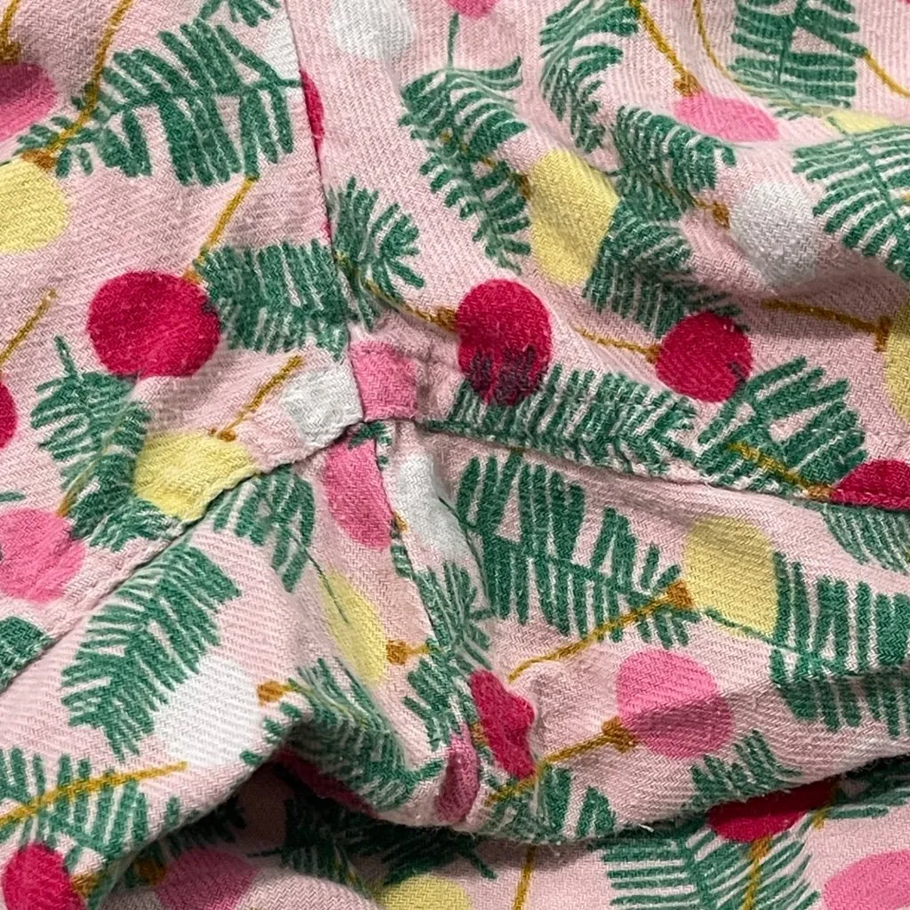 J.Crew Flannel Long Sleeve Pajama Set Women's Size XL Christmas Ornaments Cotton - Image 8