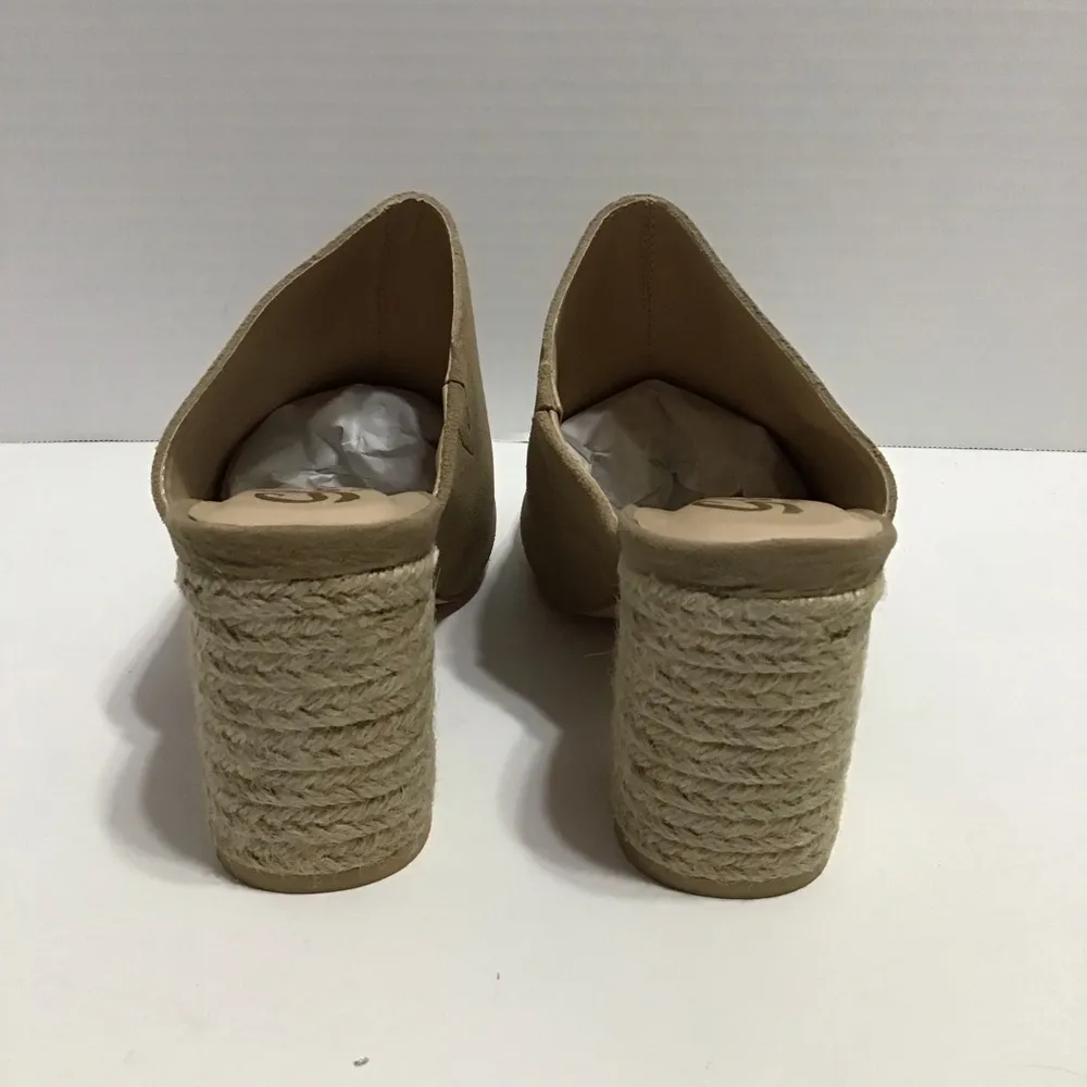 Sbicca Helena‎ Womens Natural Suede Open Toe Blocked Heel Espadrille Size 9 - Image 5