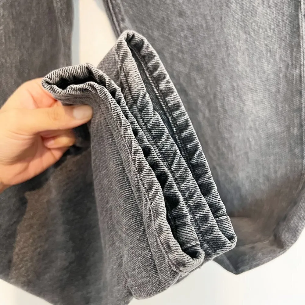 Goldsign Denim Benefit Jeans Button Fly Rigid Straight Dark Wash Black Size 24 Gray - Image 5