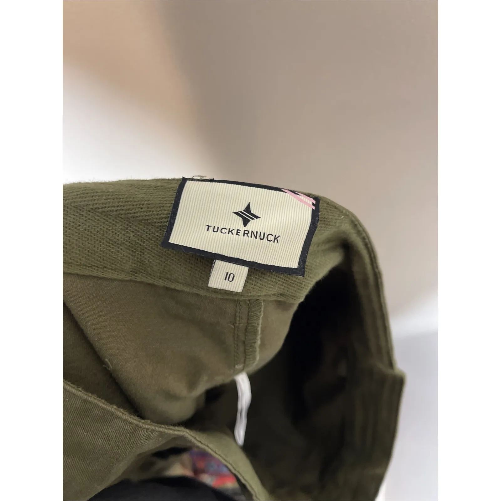 Tuckernuck‎ Wide Leg Green Davis Kakhi Pant Sz 10 - Image 10