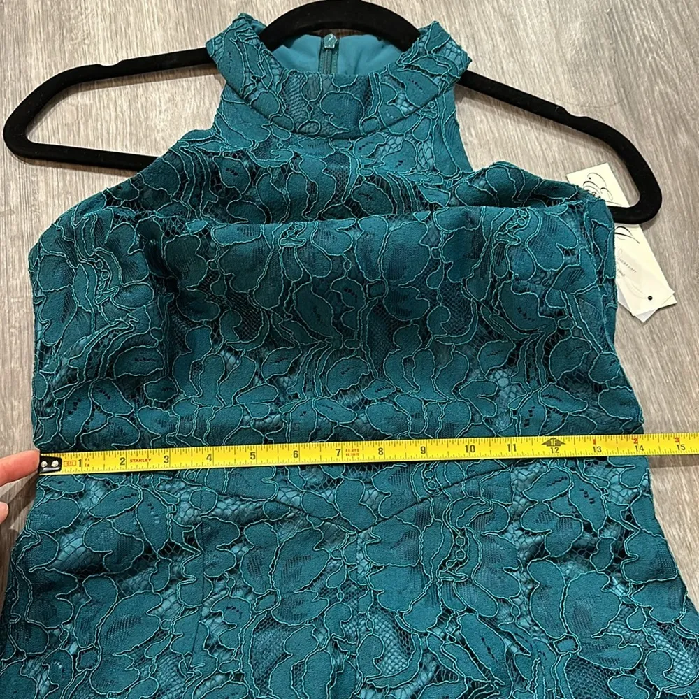 Eliza J Teal Green Blue Lace Formal Dress - Image 6