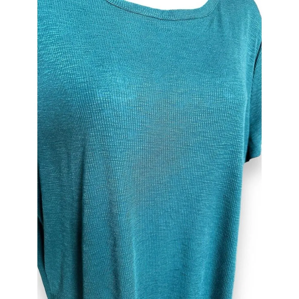 Maurice’s 24/7 Women Plus Teal Ribbed Short Sleeve Round Neck Top Shirt 1X NWOT - Image 3