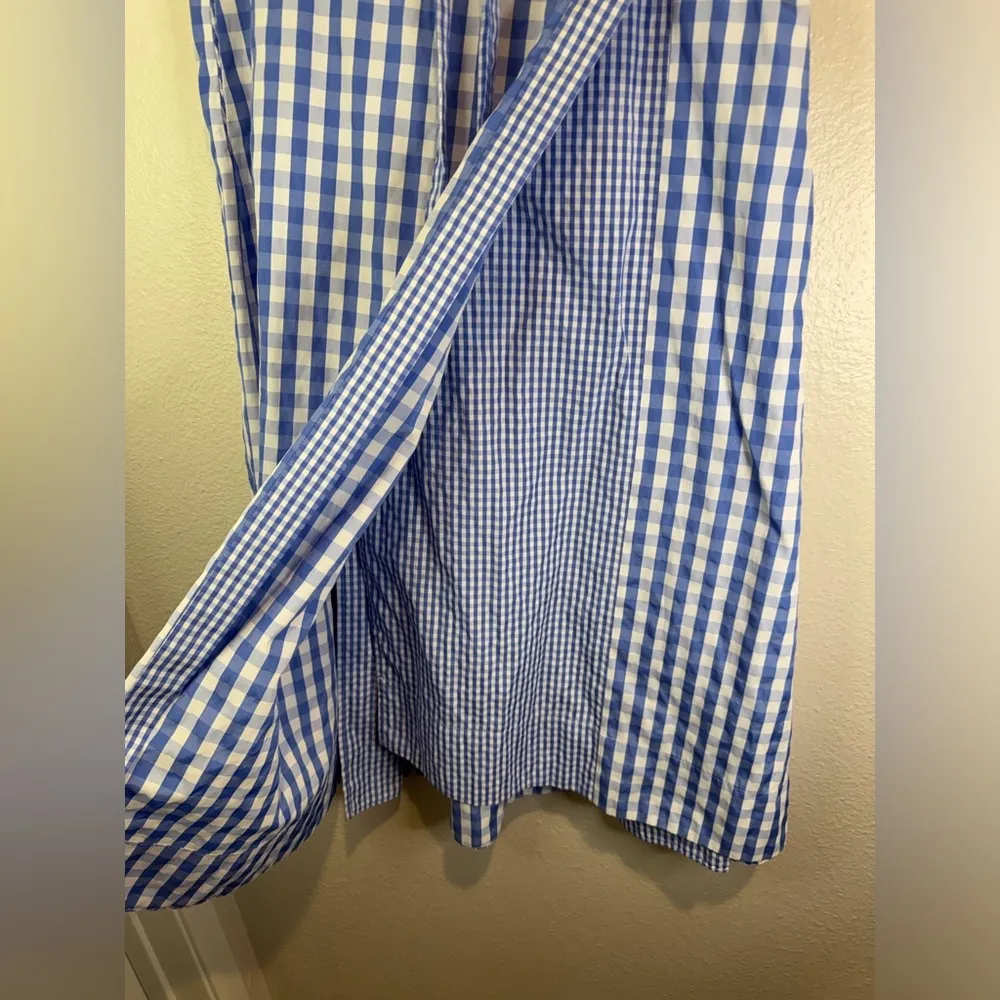 Thakoon Women’s Gingham Wrap Midi Blue Skirt Size 8‎ - Image 6