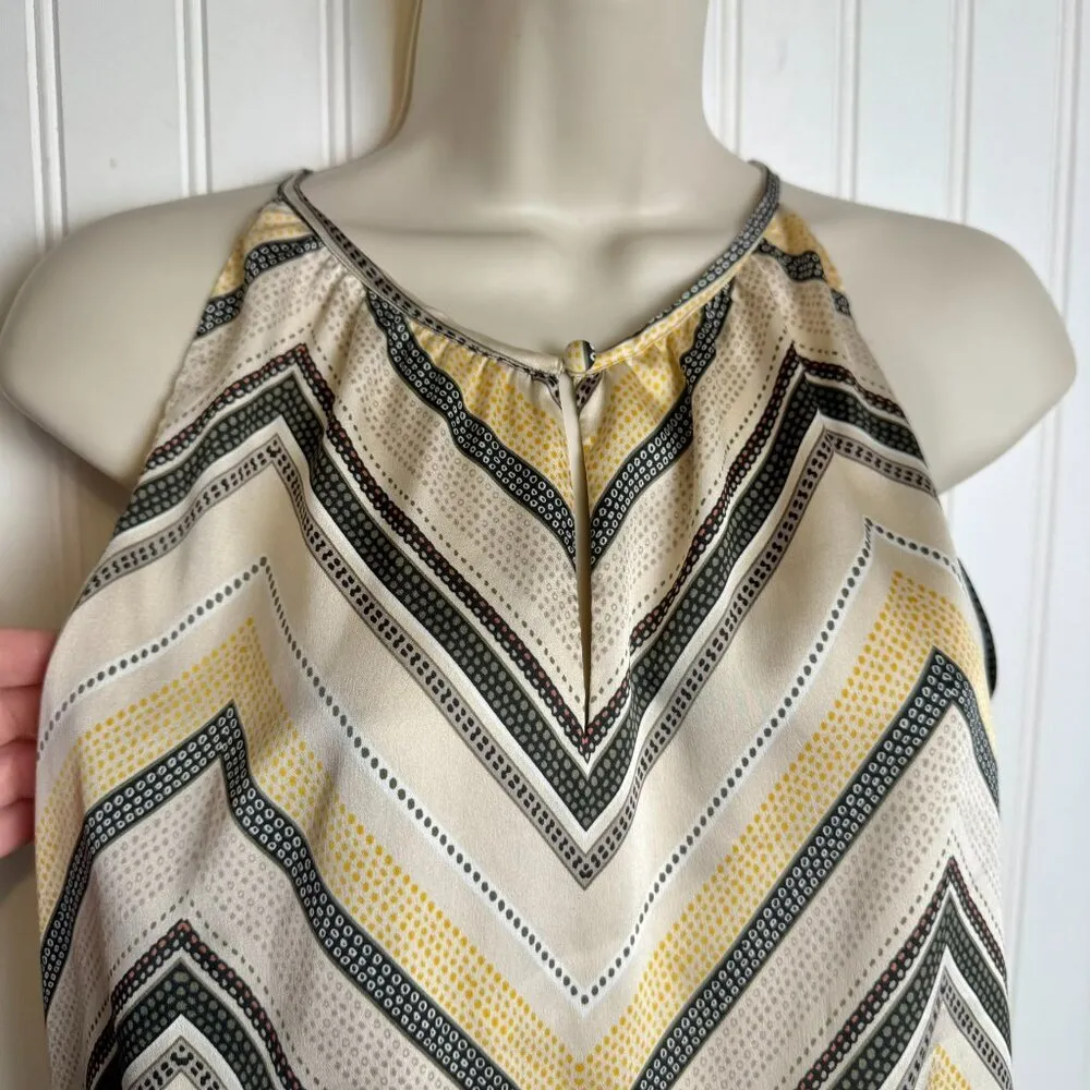 White House Black Market silky defined waist sleeveless blouse size 2 I2 - Image 2