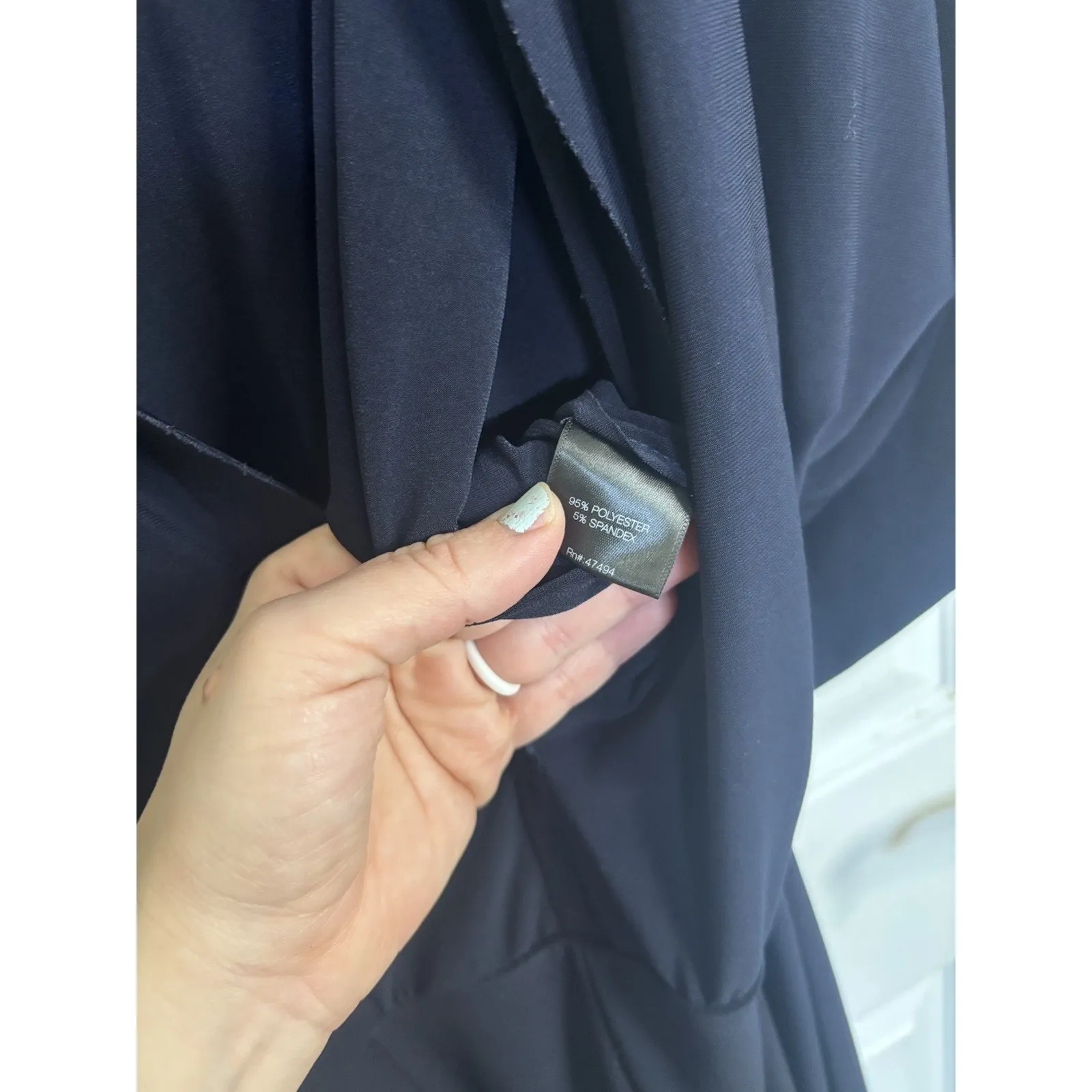 Norma Kamali Navy Blue Rectangle Jog Jumpsuit Size Small Stretch - Image 10