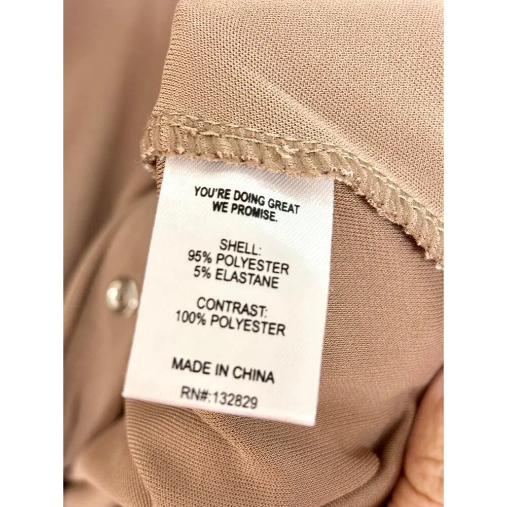 NWOT LPA Thalia Long Sleeve Snap Button Crop Cardigan Top Mushroom Womens Size S - Image 6