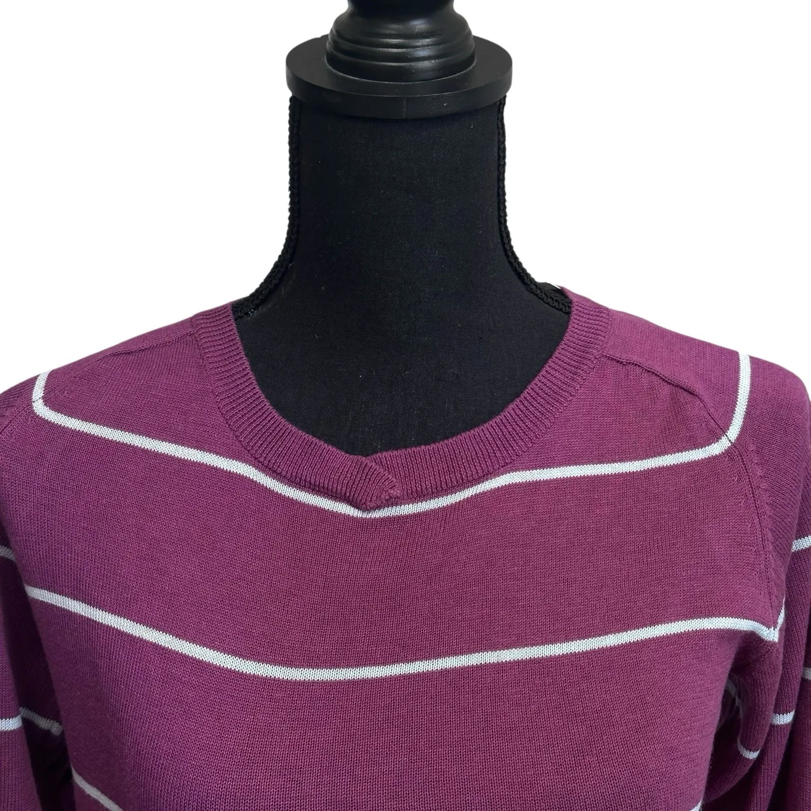 Islefield Purple Sweater Women's Size Small Silk Blend Equestrian Horse - Image 2