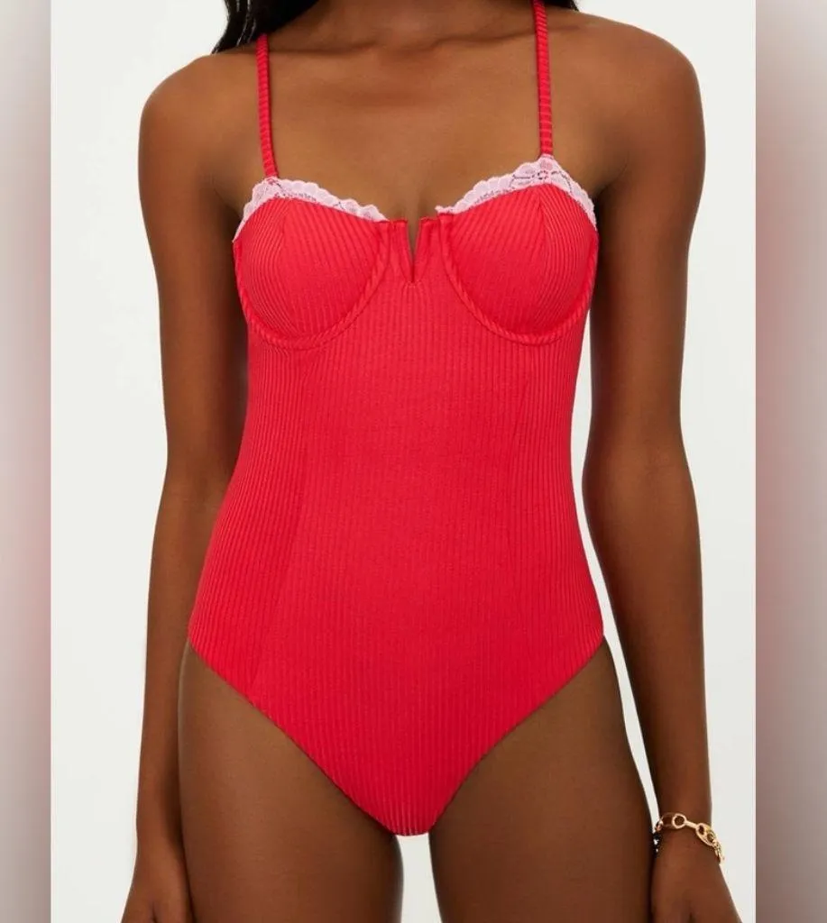 Beach Riot One Piece Lace Holly Jolly - Image 4