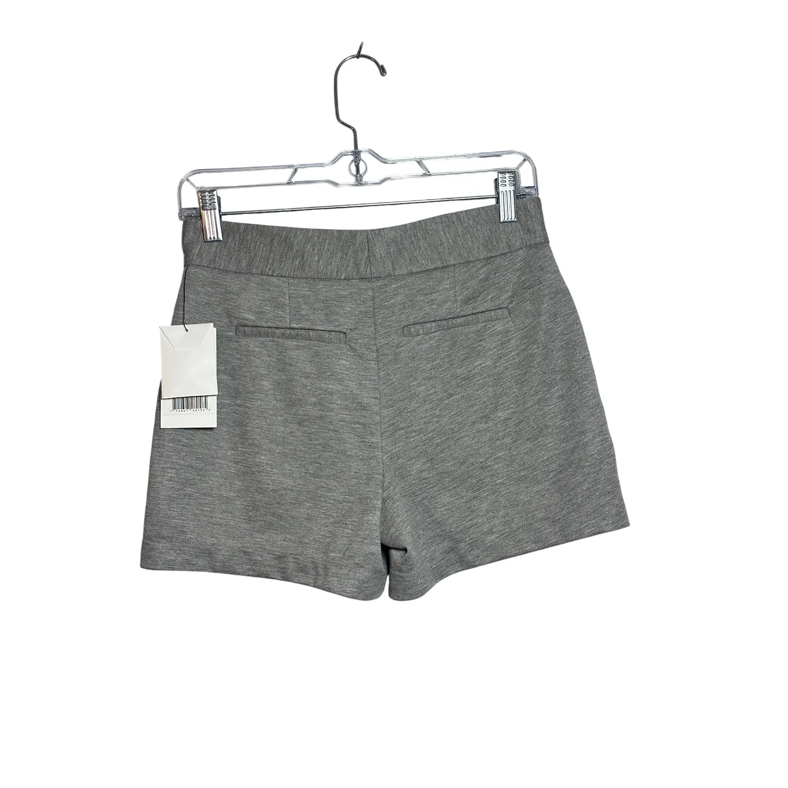 Robert Rodriguez Heather Grey High Waist Button Detail Knit Shorts‎ NWT Size S - Image 2