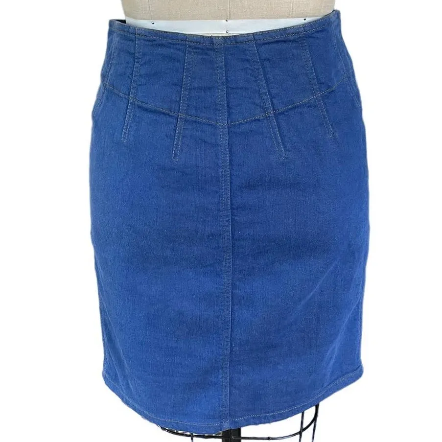y2k Marc by Marc Jacobs Blue Denim Straight Pencil Skirt size 4 - Image 3