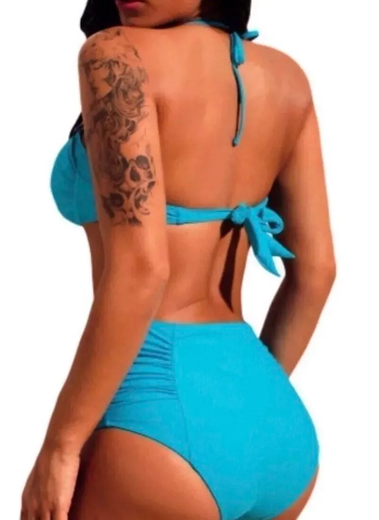 NEW. High Waist Blue Bikini Set.  - Image 2