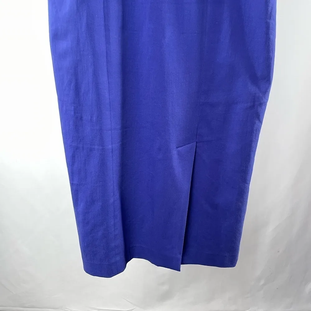 Pure Navy Sleeveless Midi‎ Sheath Dress in Royal Blue Size 10 - Image 2