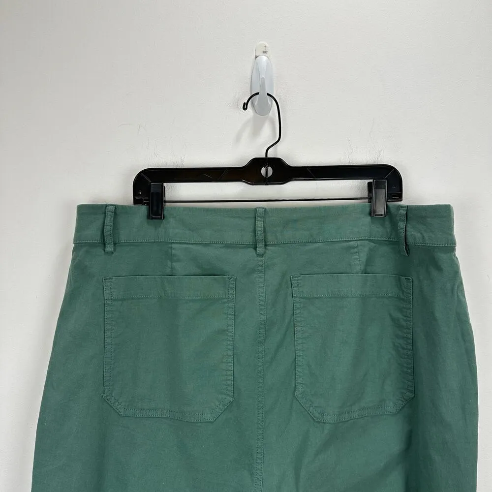 J.Crew Tall Lizzie High Rise Patch Pocket Wide Leg Pant Pale Green US 35 T NWT - Image 12