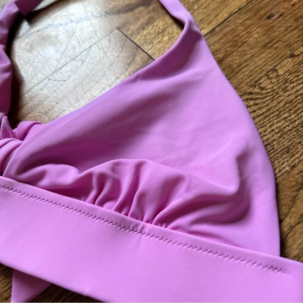 Victoria’s Secret Lavender Halter Top Bikini Belted Bottom Sz M - Image 9