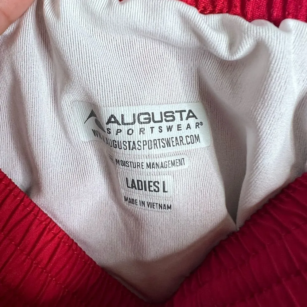 Vintage Special Olympics Maryland Women's Red Athletic Running Shorts sz L Track - Image 4