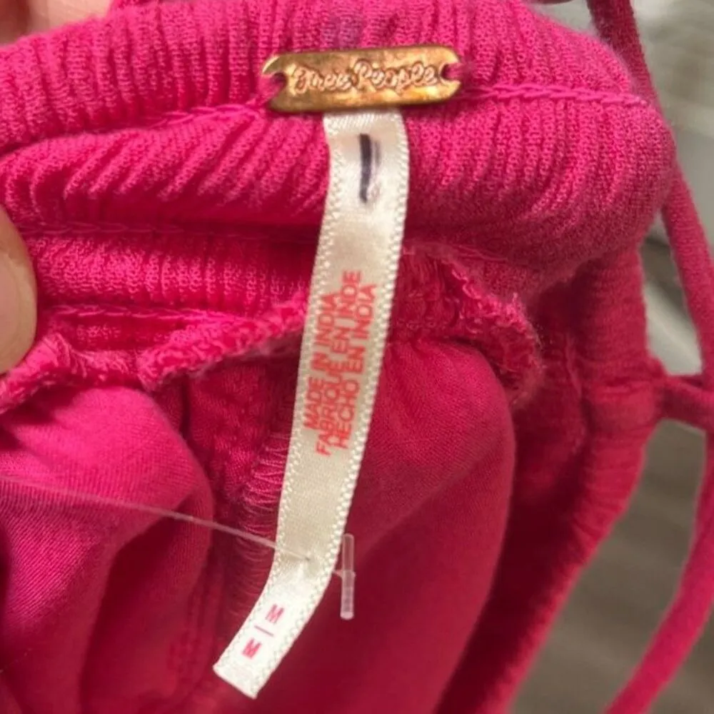 Free People Tumi Tunic Asymmetrical Flowy Dress Pink Size Medium Nwot - Image 5