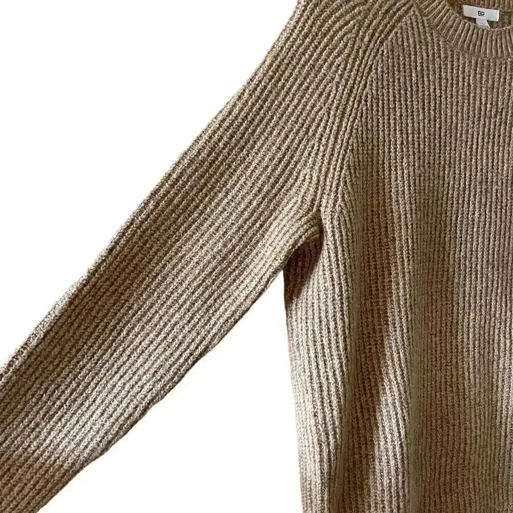 BP Cream Knit Long Sleeves Crewneck Cozy Boxy Womens Sweter SZ S - Image 3