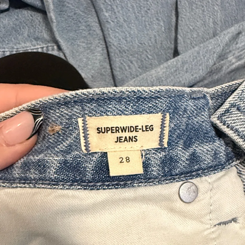 Madewell Light Blue Flare & Wide Leg Jeans - Image 3