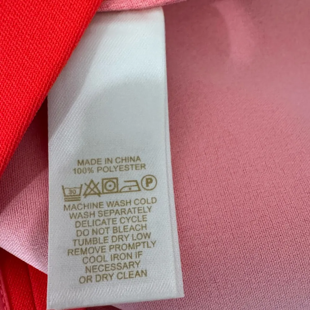 NEW‎ KATE SPADE NEW YORK SLEEVELESS LIVE COLORFULLY NEON CORAL BOW TOP-SIZE 0 - Image 8