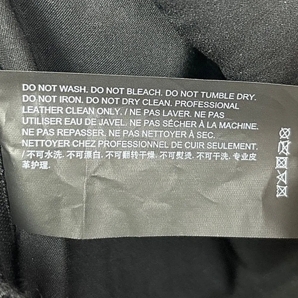 NEW Theory $495 Black Lamb Leather Ribbed Sweater Pencil Straight Midi Skirt XS - Image 13