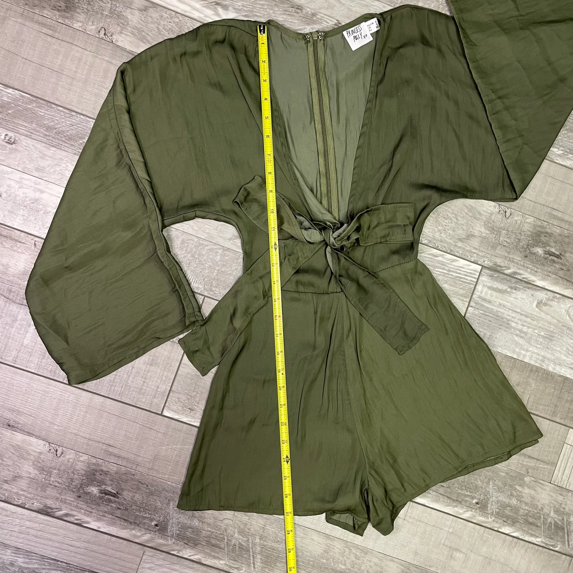 Princess Polly Silk Long Sleeve Romper - Image 5