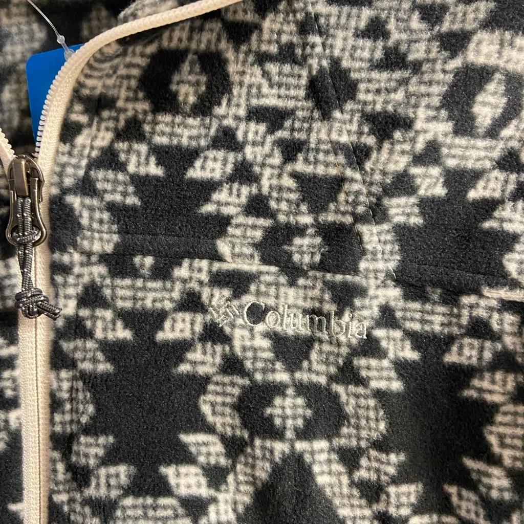 Columbia fleece zip up jacket  Aztec print women XS NWT - Image 3