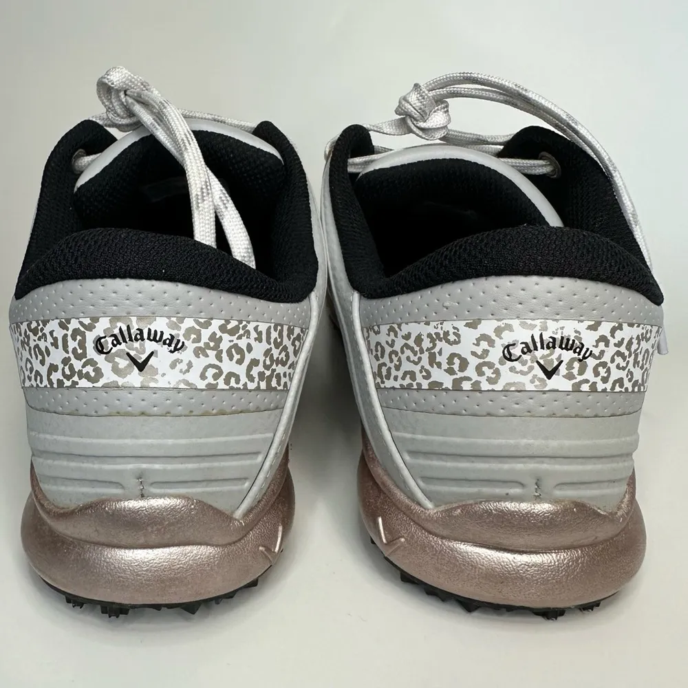 Callaway Women’s Coronado V2 Pink & Gray Leopard Animal Print Golf Shoes Size 8 - Image 11